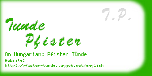 tunde pfister business card