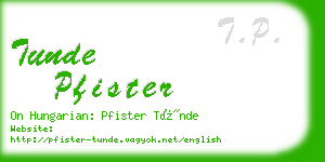 tunde pfister business card